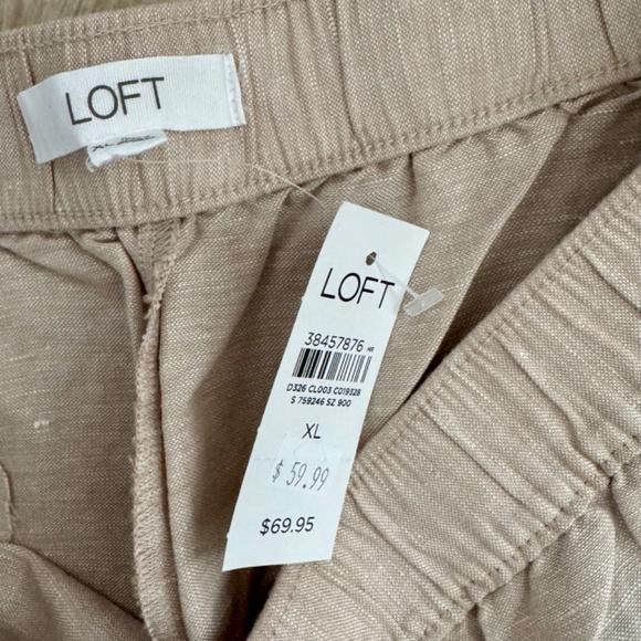LOFT Pull On Straight Pants in Linen Blend - Picture 5 of 5